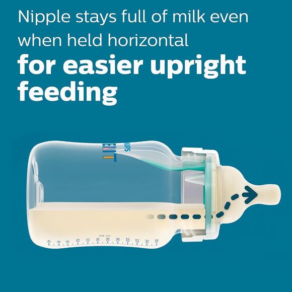 Philips Avent Anti-Colic Baby Bottle Flow 1 Nipple, 4 pack, SCY761/04 0+ Months - Picture 7 of 16